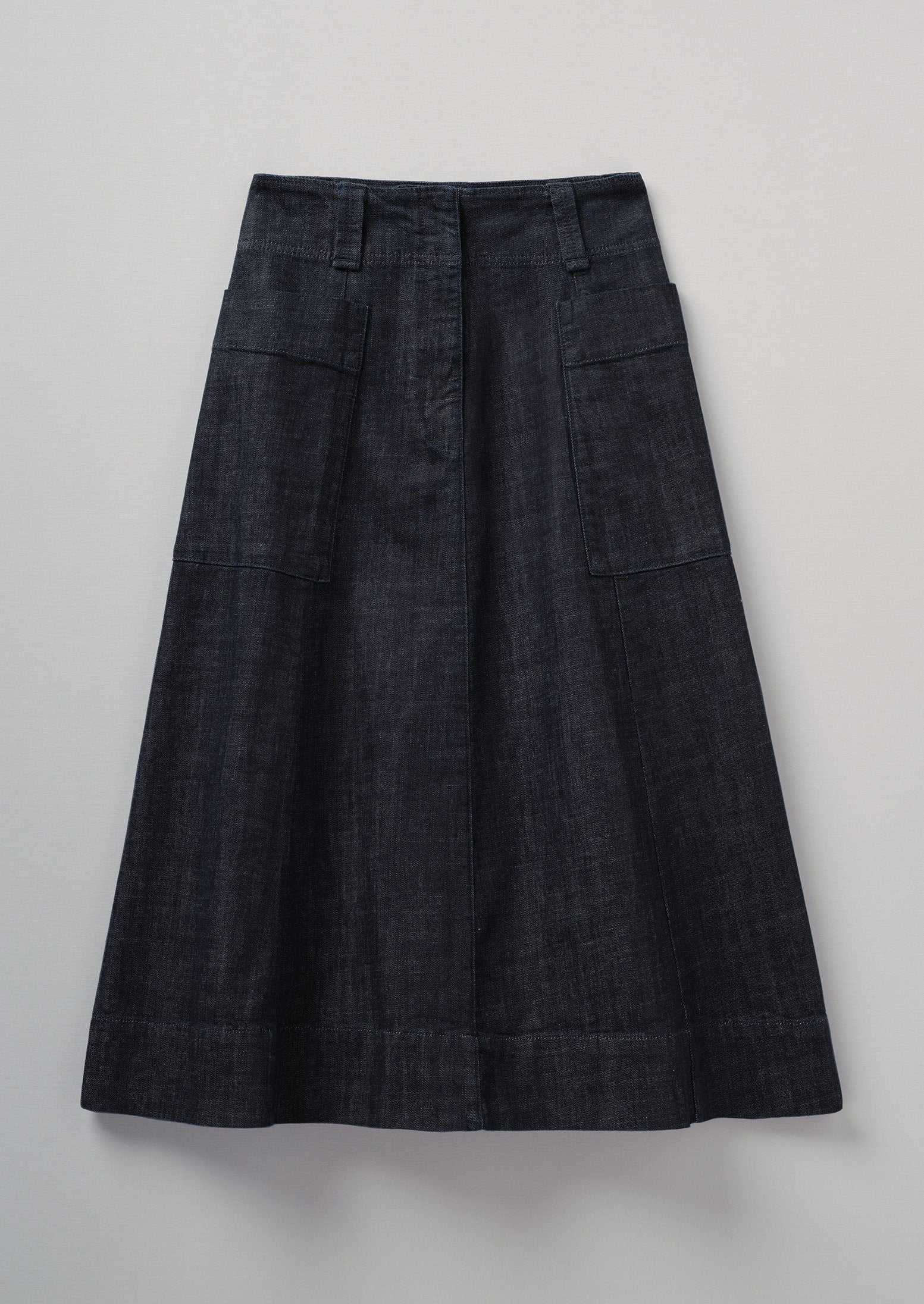 Patch Pocket Organic Denim Skirt ...